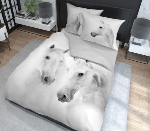 Pościel Zwierzęta Konie 160x200 cm. Bawełna 100%  DETEX-119