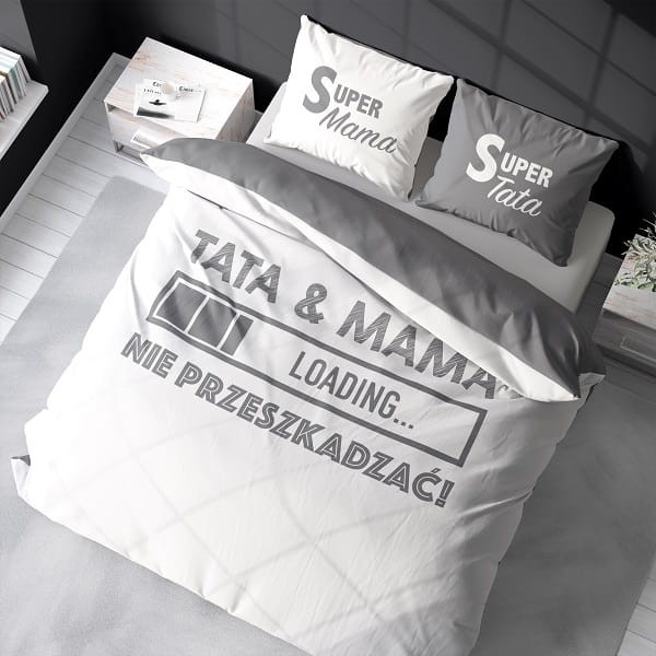 Pościel Holland 160x200 cm. 100 % Bawełna 4417 Tata i Mama