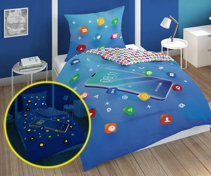 Pościel Dziecięca Świecąca W Ciemności 160x200 cm. DETEX-3683