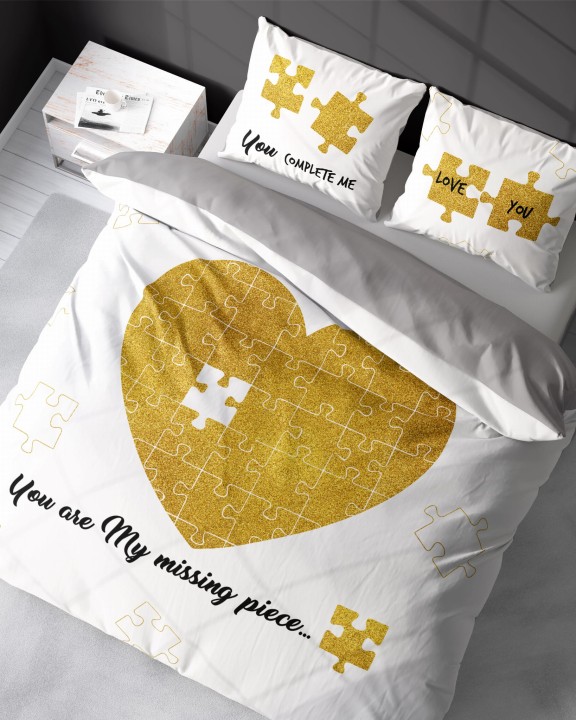 Pościel W Serduszka Serca Holenderska 160x200 cm. 100 % Bawełna Serce 4108