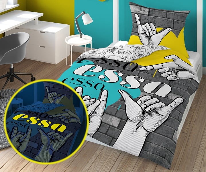 Pościel Dziecięca Świecąca W Ciemności 160x200 cm. Młodzieżowa Dla Nastolatka ESSA 4759