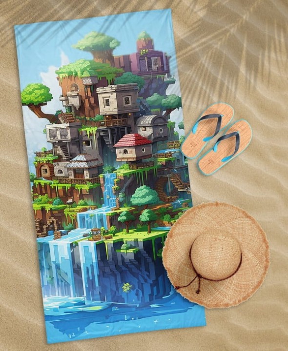 Ręcznik Plażowy 70x140 cm. 100 % Bawełna WZ92 KLOCKI