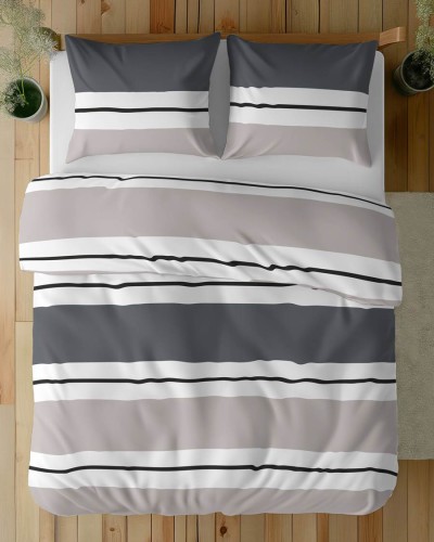 Pościel Bawełna Satynowa 220x200 cm. Pasy 5219-A