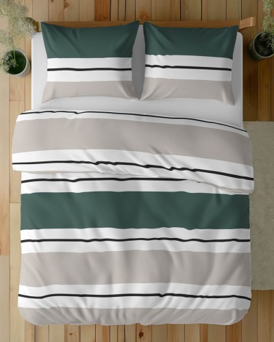 Pościel Bawełna Satynowa 220x200 cm. Pasy 5219-B