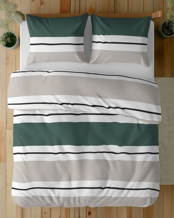 Pościel Bawełna Satynowa 220x200 cm. Pasy 5219-B