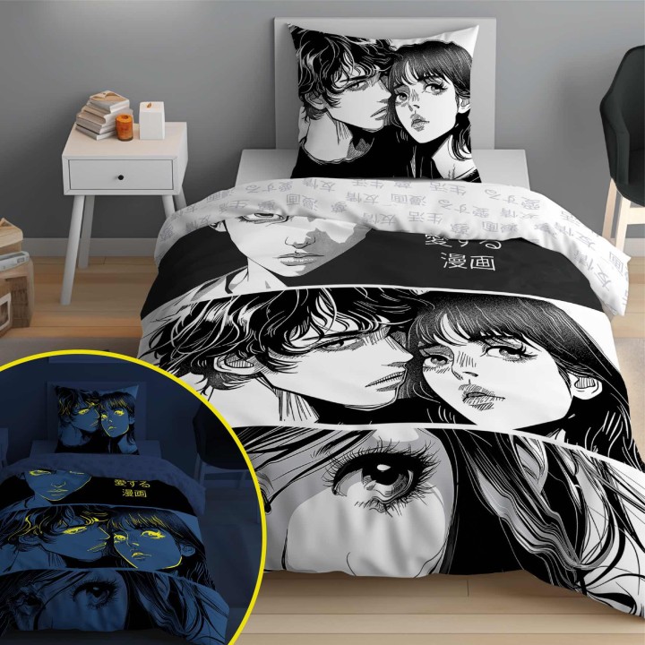 Pościel Dziecięca Świecąca W Ciemności 160x200 cm. Manga 5207