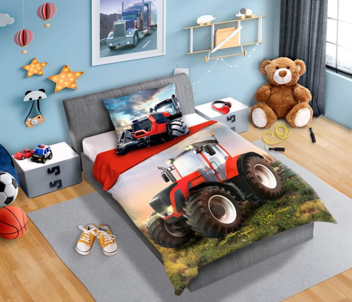 Pościel Dziecięca Traktor 160x200 BAWEŁNA 100 % FAR-004