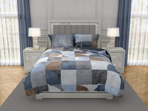 Luksusowa Pościel Z Bawełny Satynowej Druk Cyfrowy 220x200 cm. Geometria 009