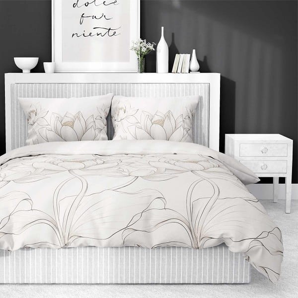 Ekskluzywna Pościel Z Bawełny Satynowej 160x200 cm. 5543-A