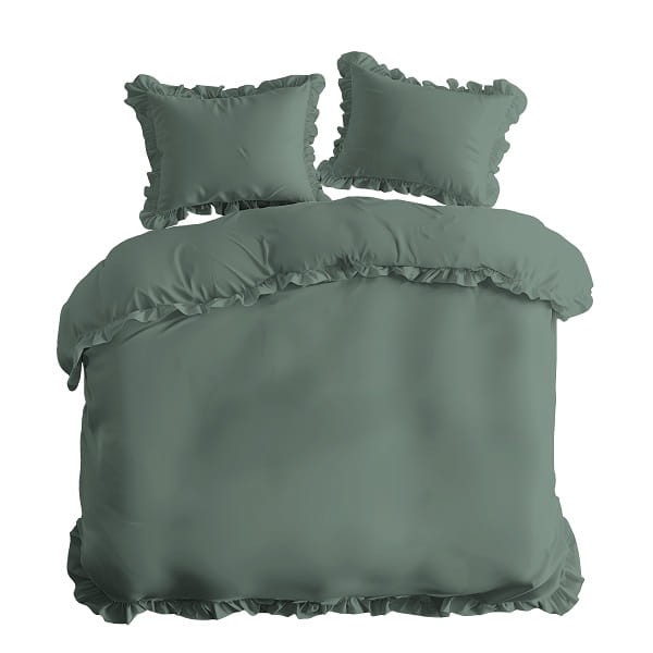 Luksusowa Pościel Z Falbaną 220x200 cm. Bawełna 100% Mięta