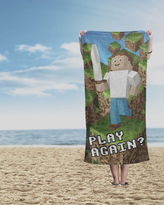 Ręcznik Plażowy 70x140 cm. 100 % Bawełna WZ94 PLAY AGAIN