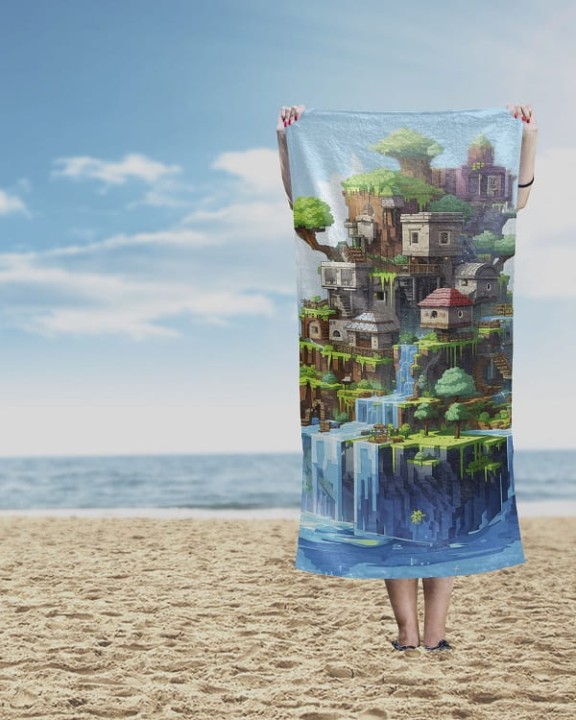 Ręcznik Plażowy 70x140 cm. 100 % Bawełna WZ92 KLOCKI