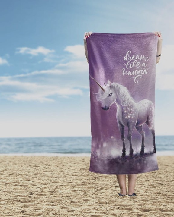 Ręcznik Plażowy 70x140 cm. 100 % Bawełna WZ91 JEDNOROŻEC