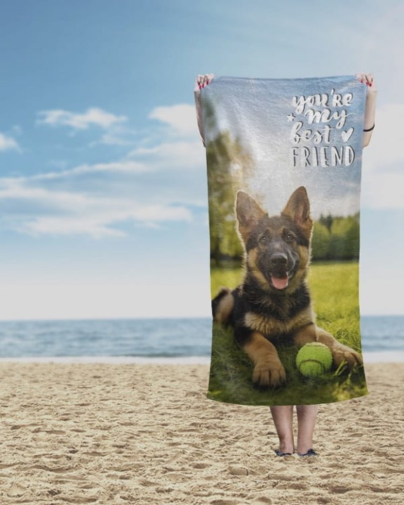 Ręcznik Plażowy 70x140 cm. 100 % Bawełna WZ90 PIES
