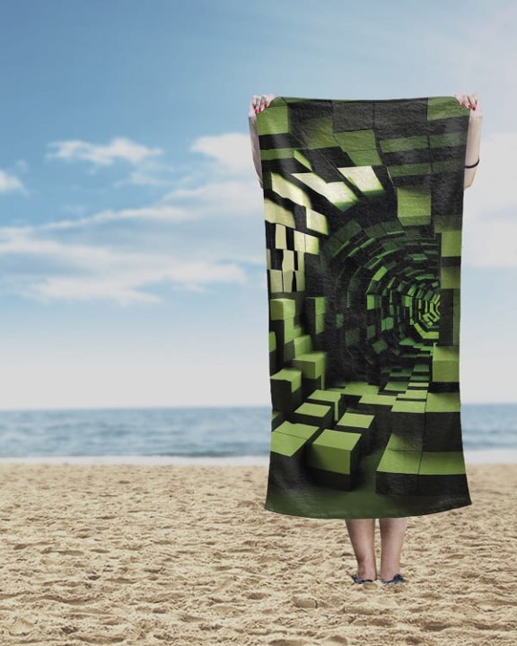 Ręcznik Plażowy 70x140 cm. 100 % Bawełna WZ81 TUNEL