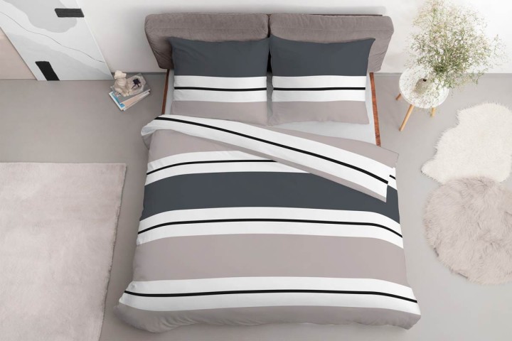 Pościel Bawełna Satynowa 220x200 cm. Pasy 5219-A