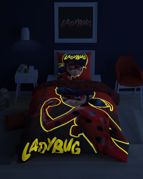 Pościel Dziecięca Świecąca W Ciemności 160x200 cm. Lady Bug LB-05