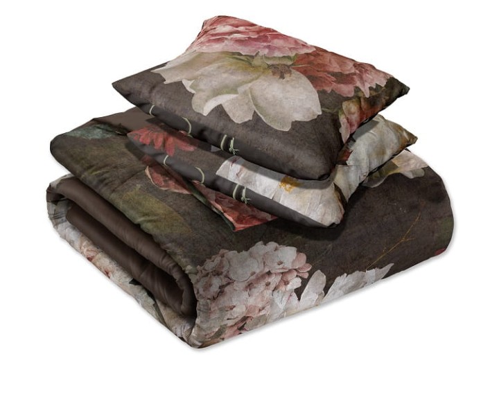 Luksusowa Pościel Z Bawełny Satynowej Druk Cyfrowy 160x200 cm. Kwiaty 006