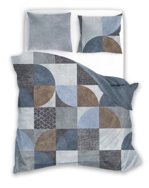 Luksusowa Pościel Z Bawełny Satynowej Druk Cyfrowy 220x200 cm. Geometria 009