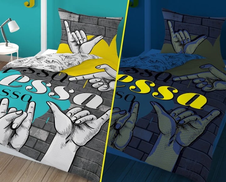 Pościel Dziecięca Świecąca W Ciemności 160x200 cm. Młodzieżowa Dla Nastolatka ESSA 4759