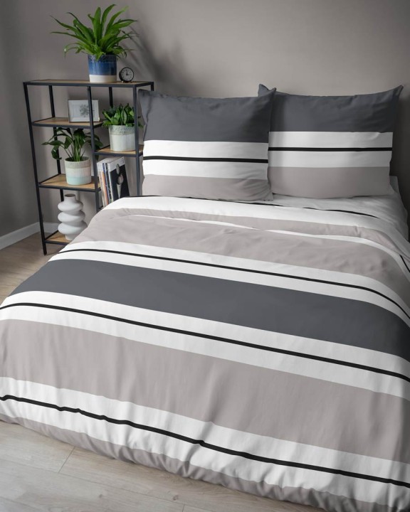 Pościel Bawełna Satynowa 220x200 cm. Pasy 5219-A