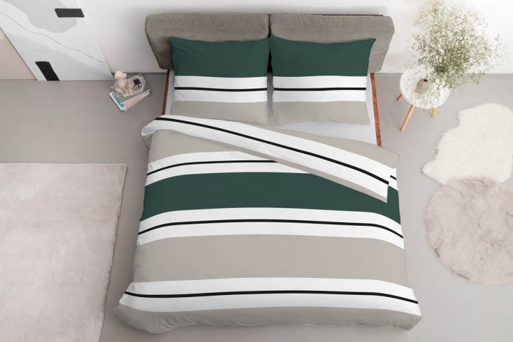 Pościel Bawełna Satynowa 220x200 cm. Pasy 5219-B