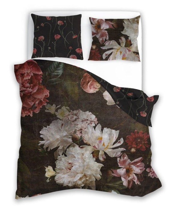 Luksusowa Pościel Z Bawełny Satynowej Druk Cyfrowy 160x200 cm. Kwiaty 006