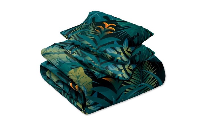 Luksusowa Pościel Z Bawełny Satynowej Druk Cyfrowy 160x200 cm. Liście 020