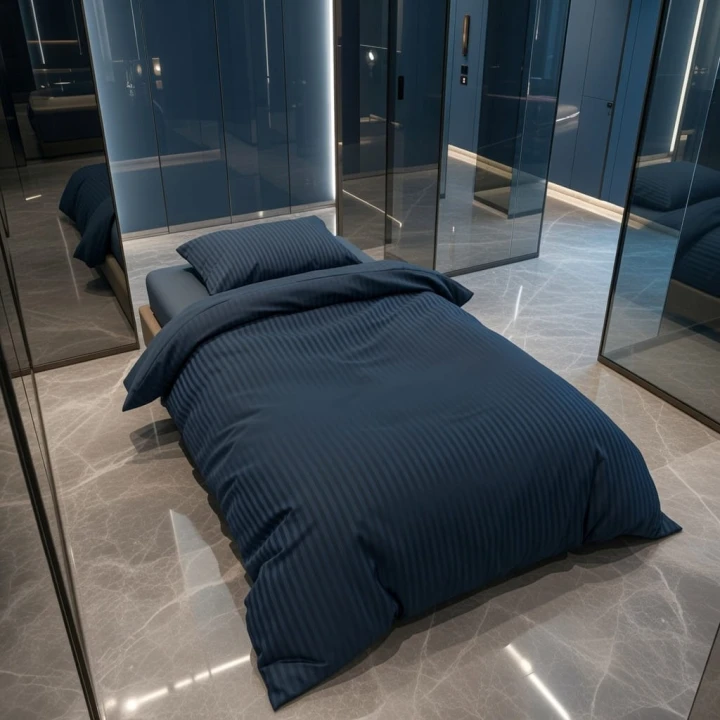 Luksusowa Pościel Modern Luxury Bawełna Satynowa 140x200 cm. Denim