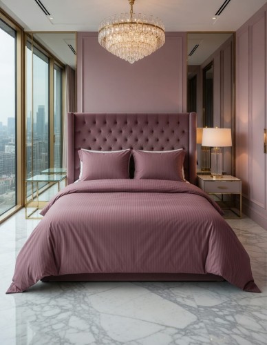 Luksusowa Pościel Modern Luxury Bawełna Satynowa 220x200 cm. Dusty Mauve