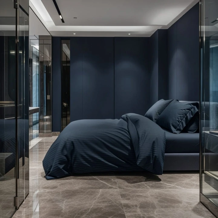 Luksusowa Pościel Modern Luxury Bawełna Satynowa 180x200 cm. Denim