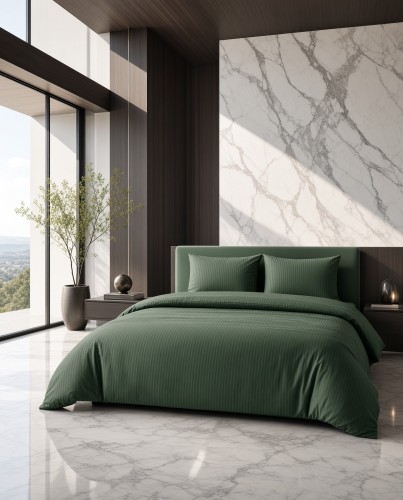 Luksusowa Pościel Modern Luxury Bawełna Satynowa 220x200 cm. Zielony