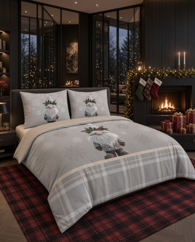 Komplet Pościeli Świątecznej Bawełnianej 220x200 BAWEŁNA 100 %